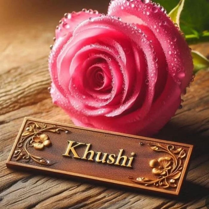 khushi name dp image