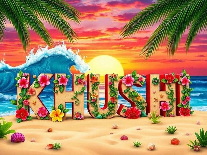khushi name dp with a photo