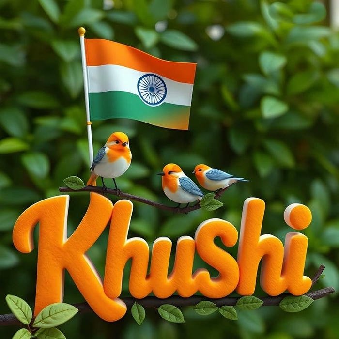 khushi name dp with nature