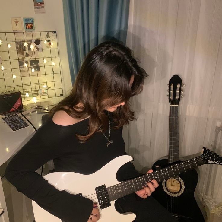 acoustic guitar girl dp