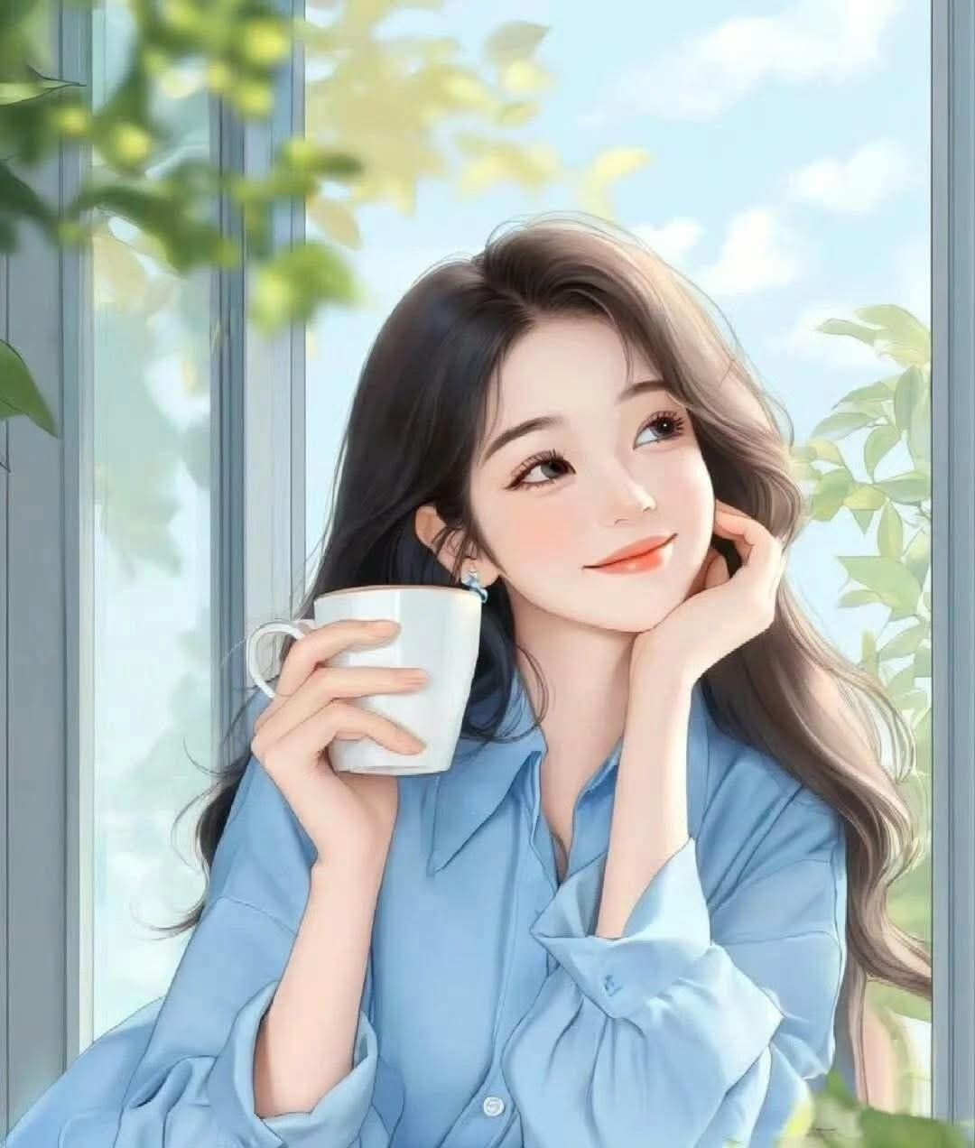 bright happy girl dp