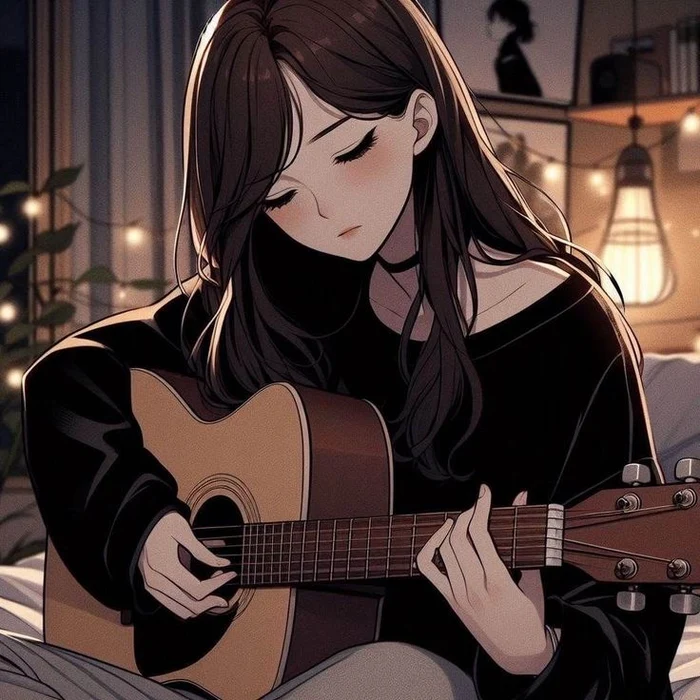guitar girl dp 17