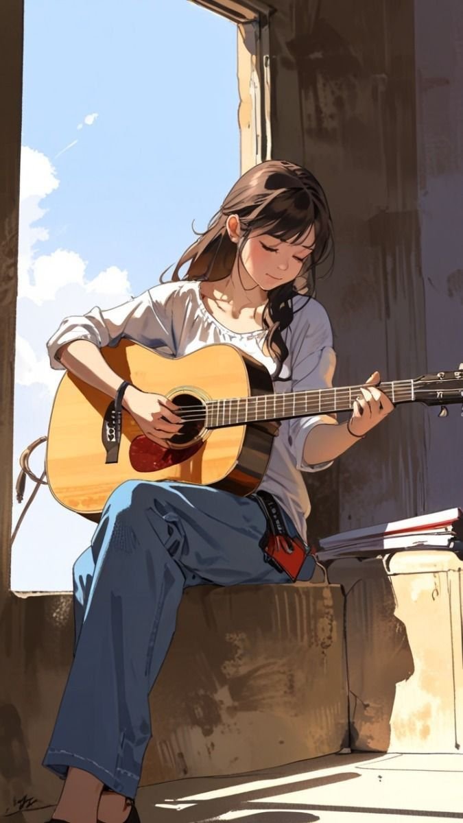 guitar girl dp aesthetic