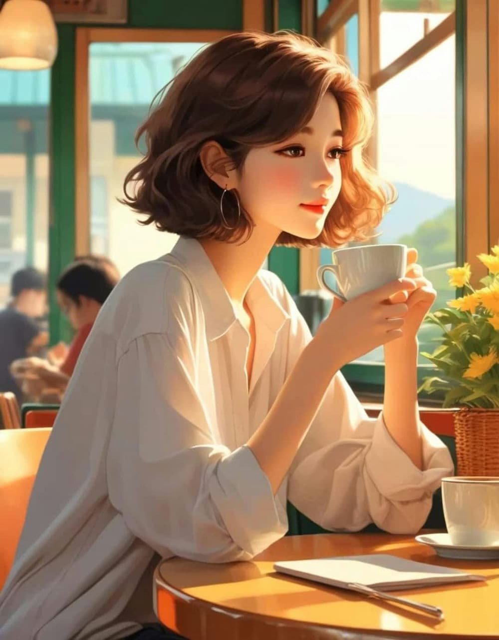 happy girl dp aesthetic