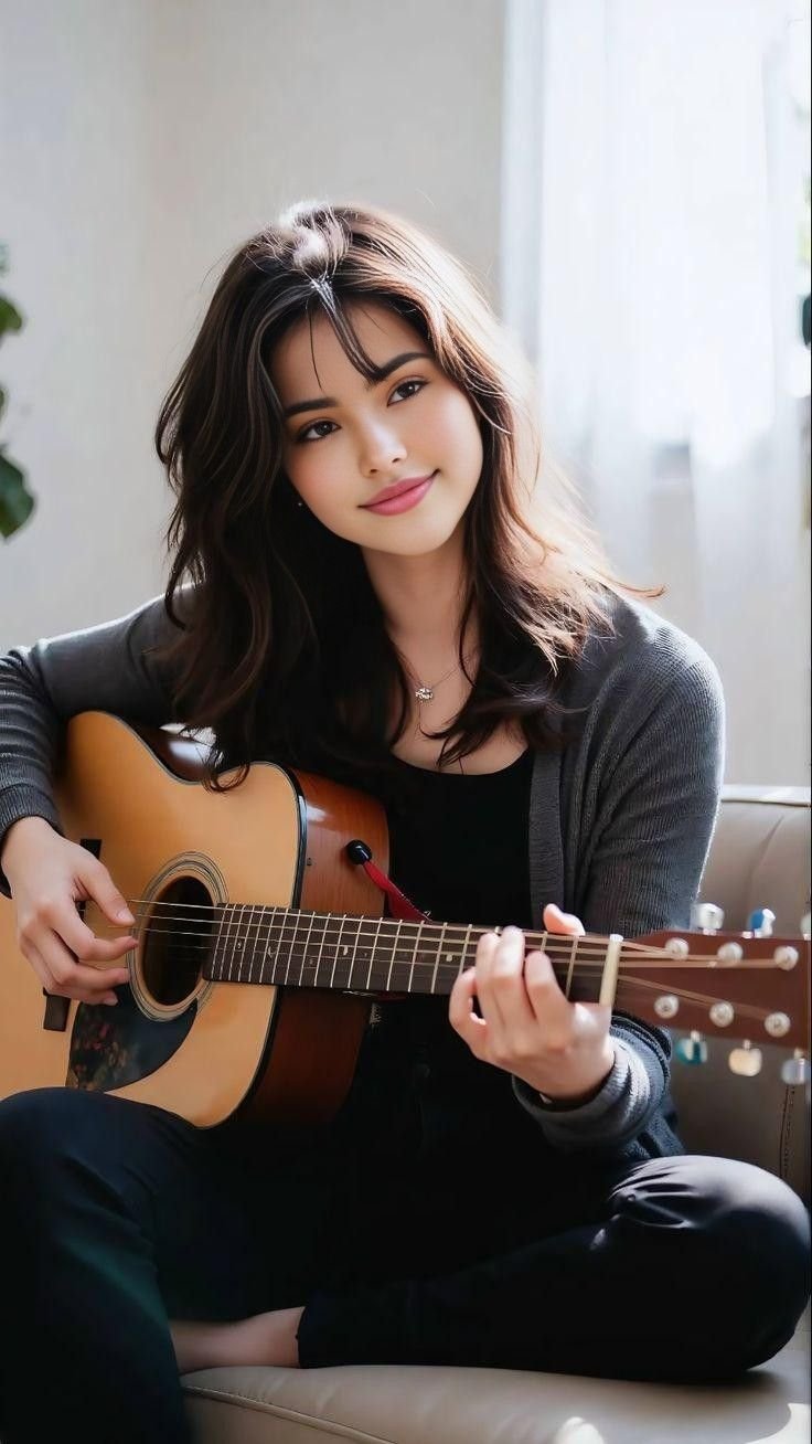 indie guitar girl dp