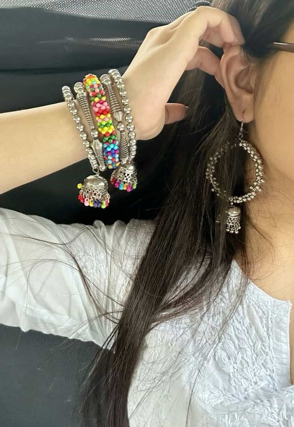 modern girl earrings dp
