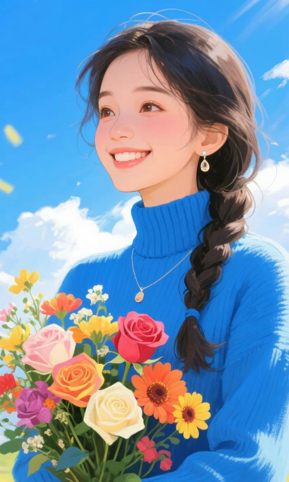 positive happy girl dp