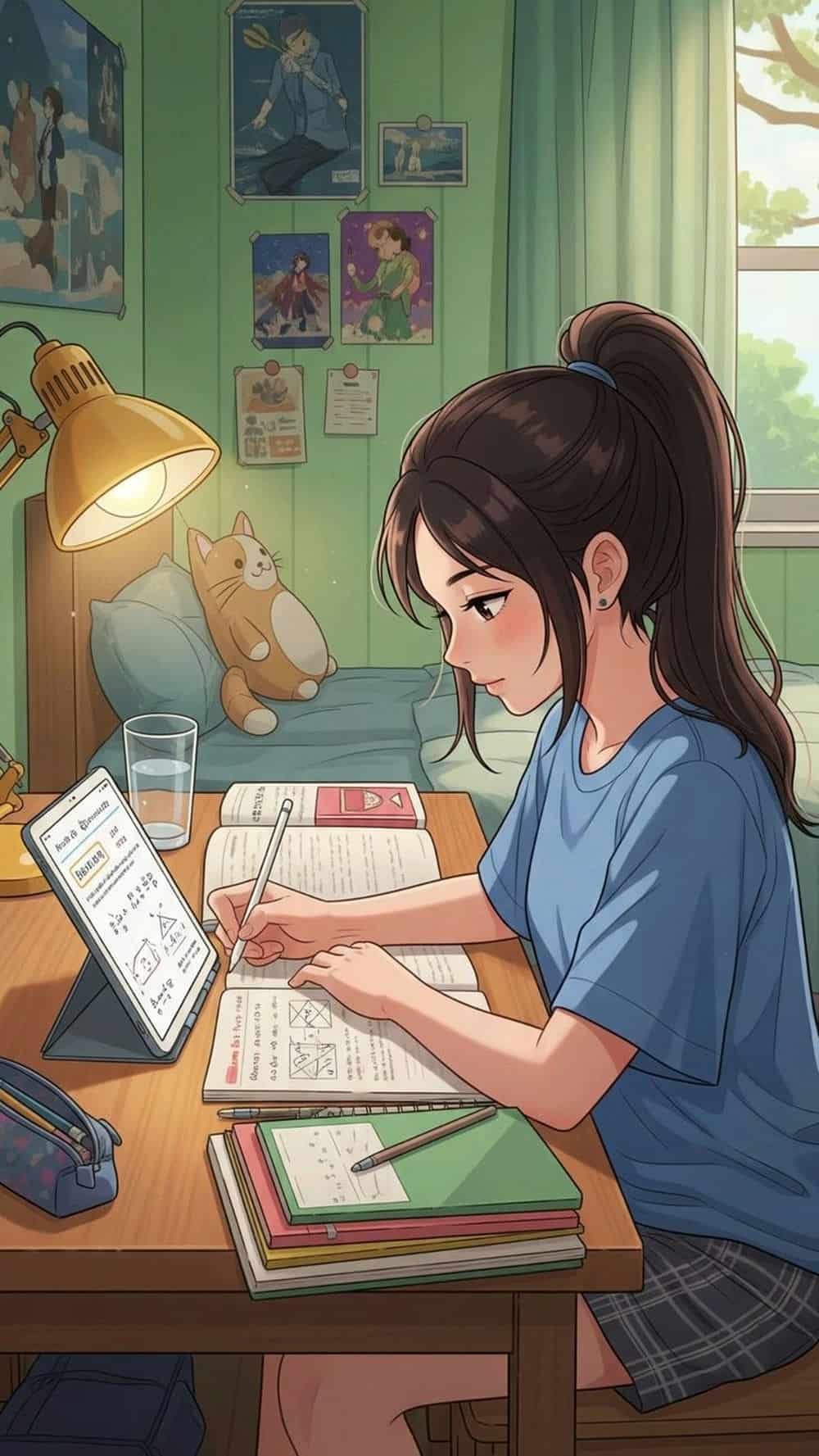 serious exam girl dp