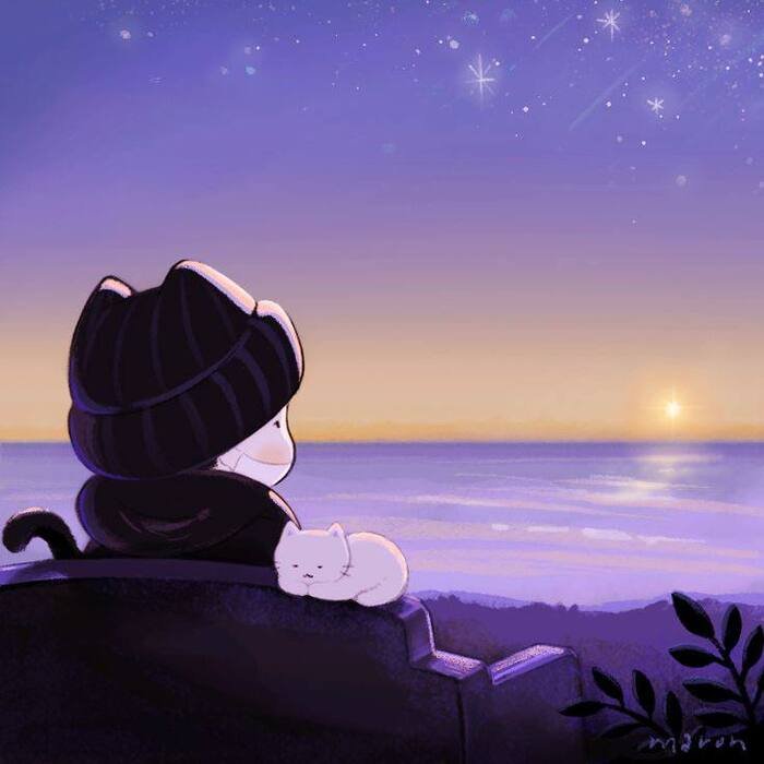 aesthetic cartoon dp aethetic