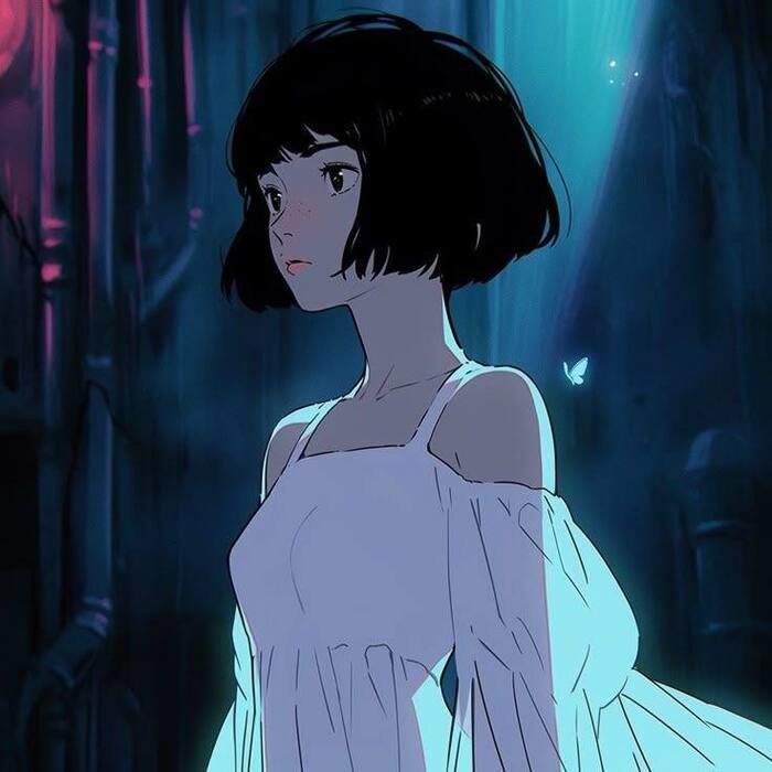 aethetic anime dp girl cute
