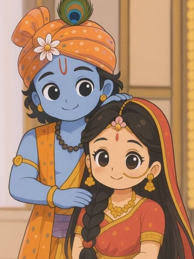 65+ Explore Divine Art with Radha Krishna Cartoon DP