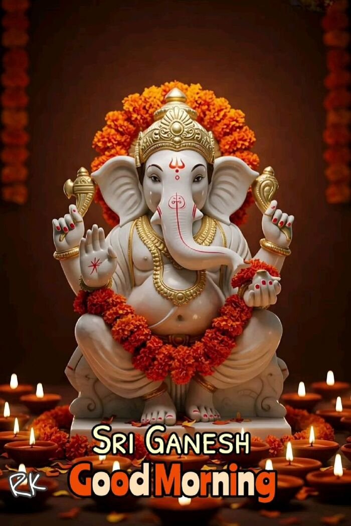 full hd good morning ganesh image aethetic
