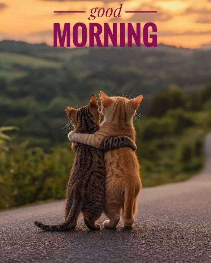 good morning cat images 3k