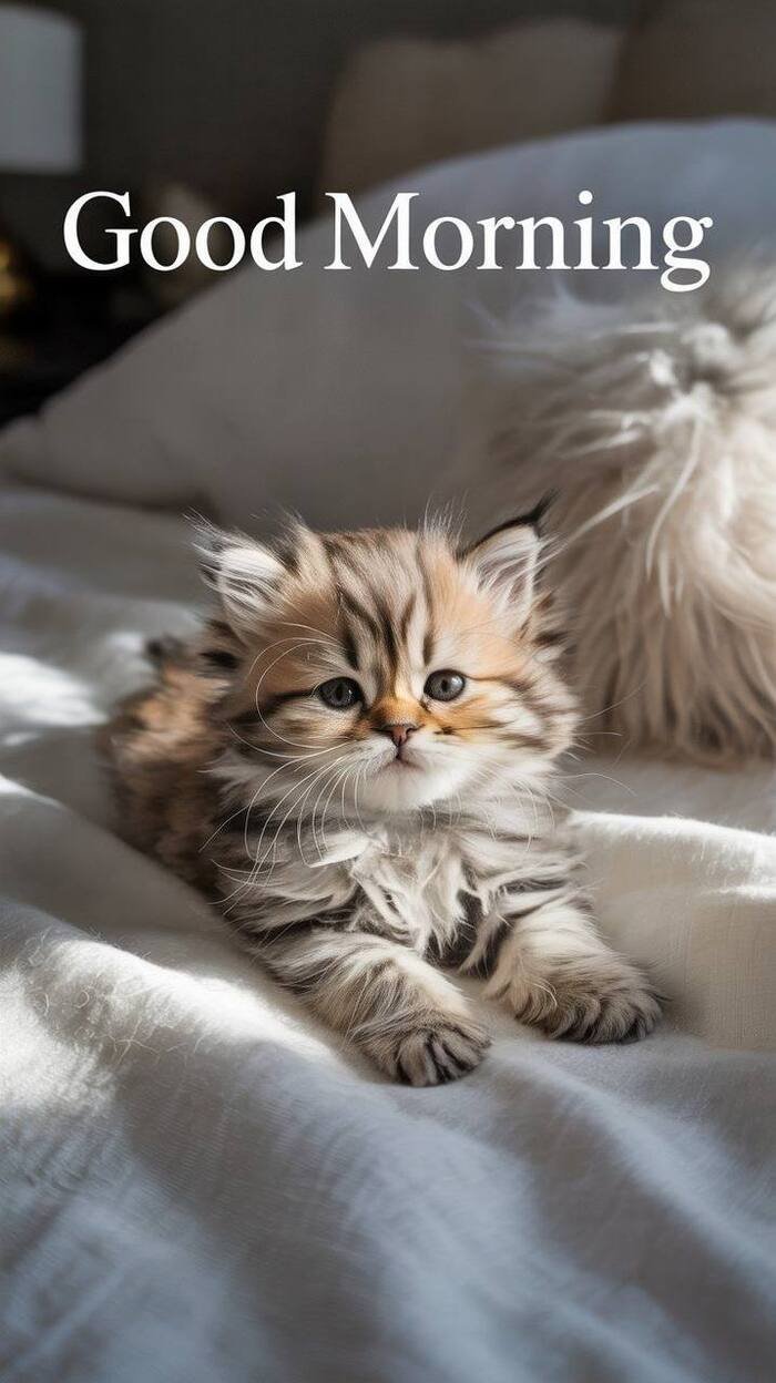 good morning cat images 4d full