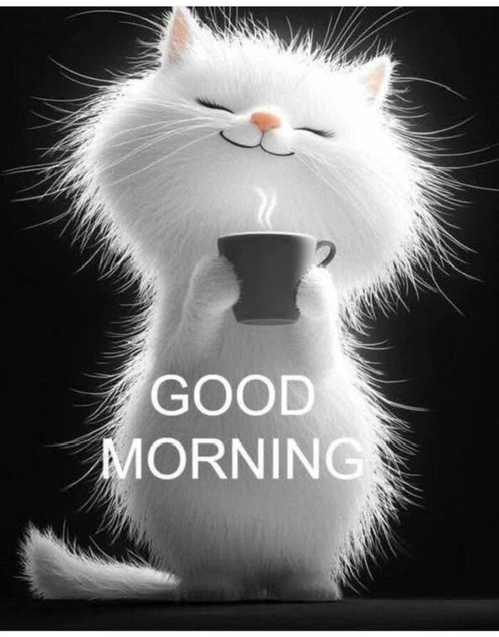 good morning cat images nice hd