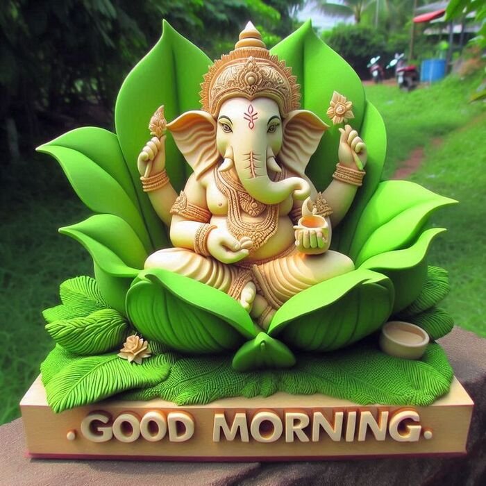 good morning ganesh photo aethetic