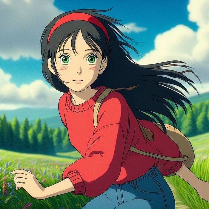 hd aethetics cute anime girl dp image