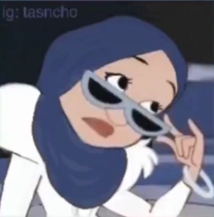 hijab cartoon dp 3k full