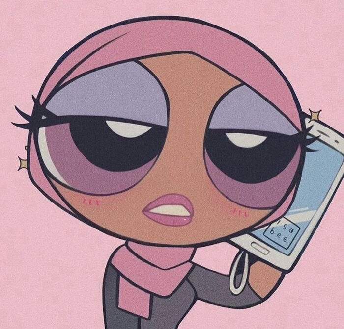 hijab cartoon dp 4k full