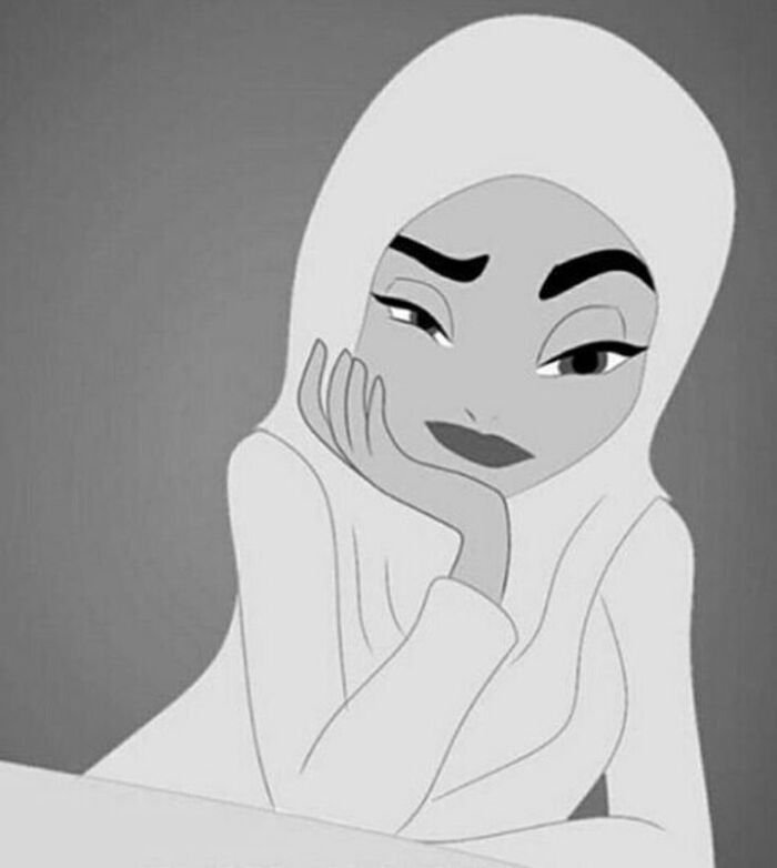 hijab cartoon dp 5d full