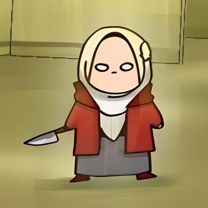 hijab cartoon dp 5k full