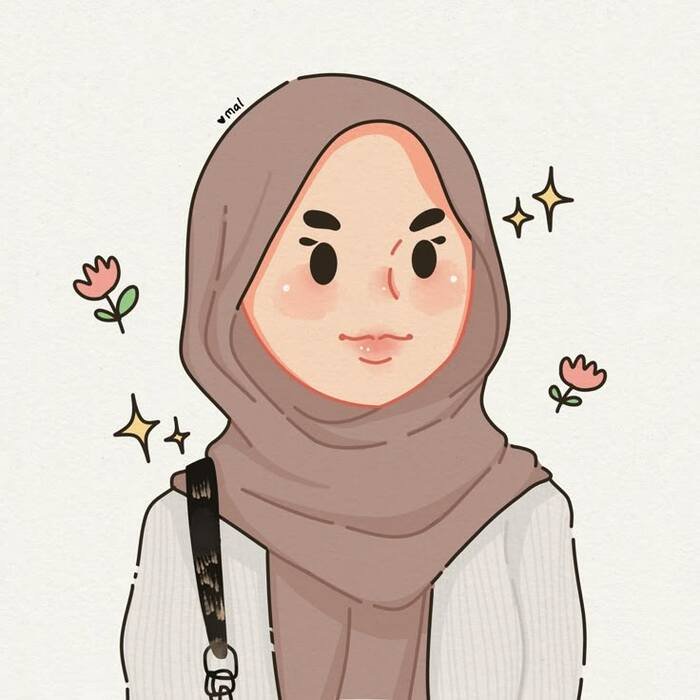 hijab cartoon dp nice 3k full