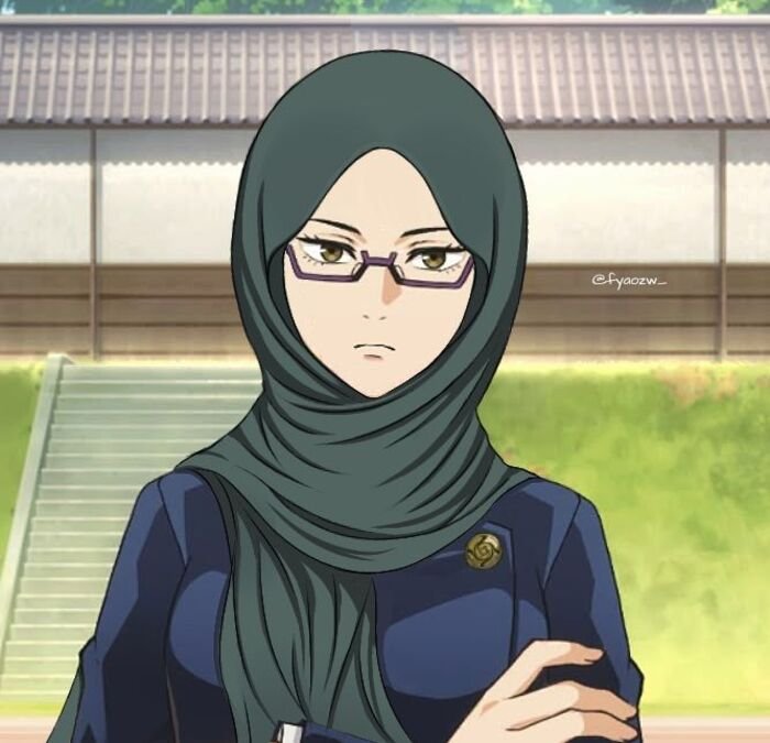 hijab cartoon dp nice 3k