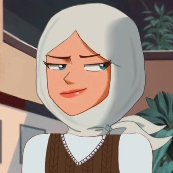 hijab cartoon dp nice 4k full
