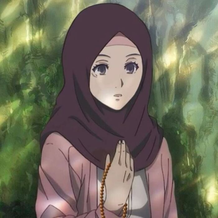 hijab cartoon dp nice 4k