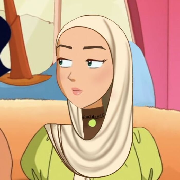 hijab cartoon dp nice hd