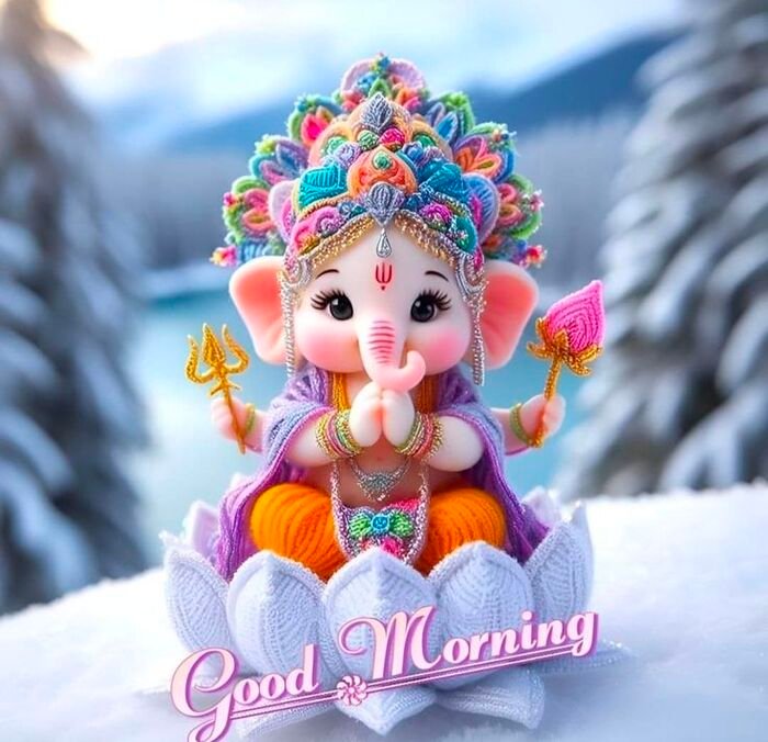 hot good morning ganesh images hd