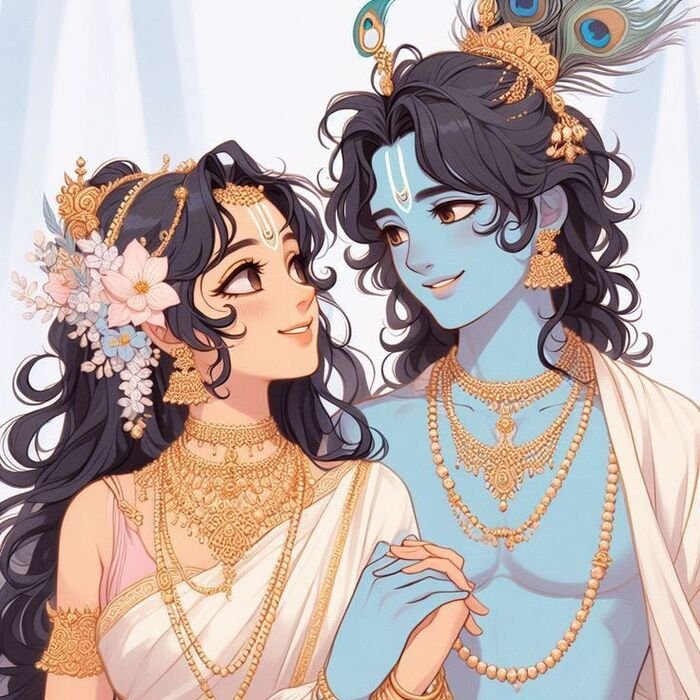 radha krishna cartoon dp full hd