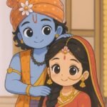 radha krishna cartoon dp nice 5k full