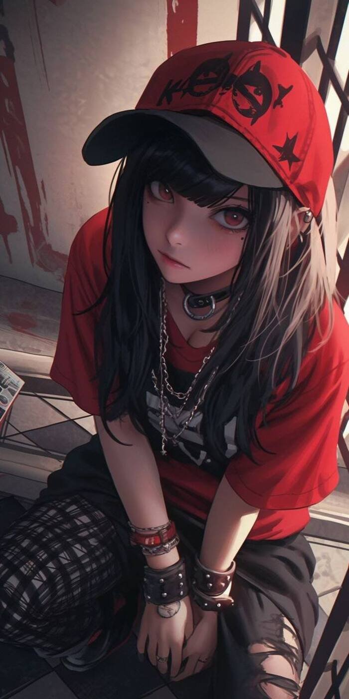 stylish anime girl 3k full