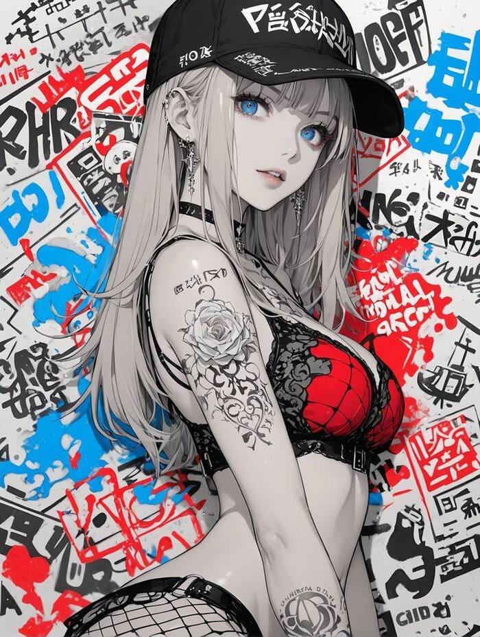 stylish anime girl 4k full