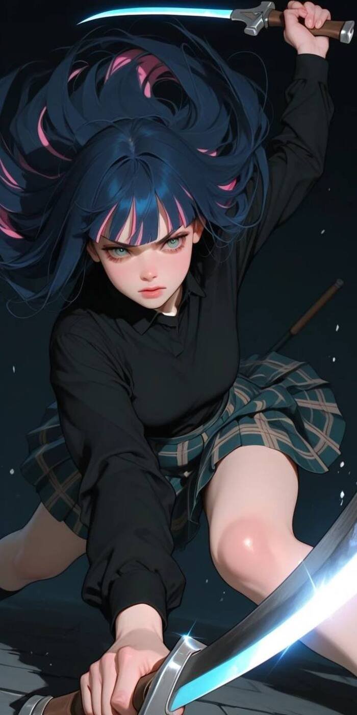 stylish anime girl 5d full