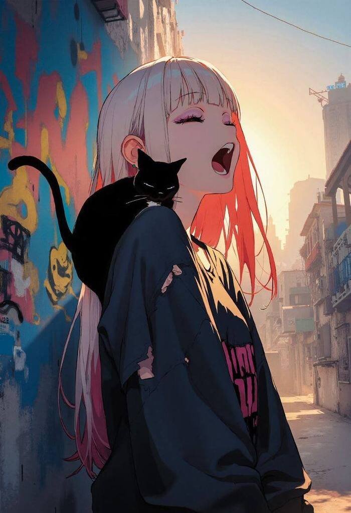 stylish anime girl nice hd