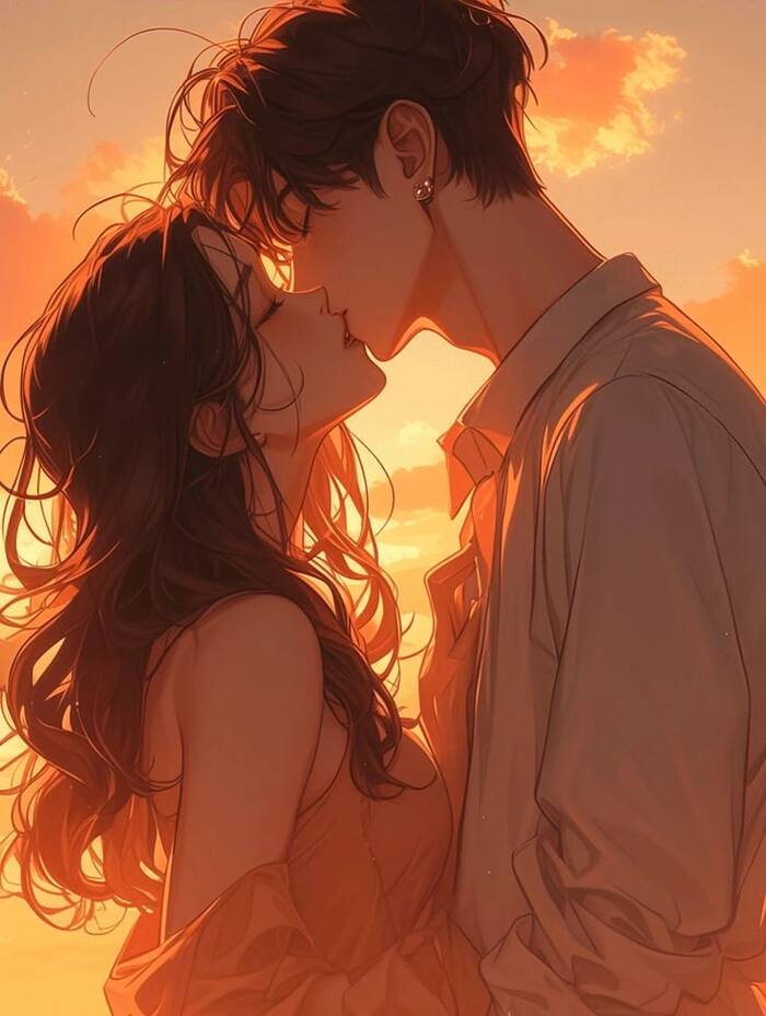 aethetic anime kiss image instagram hd