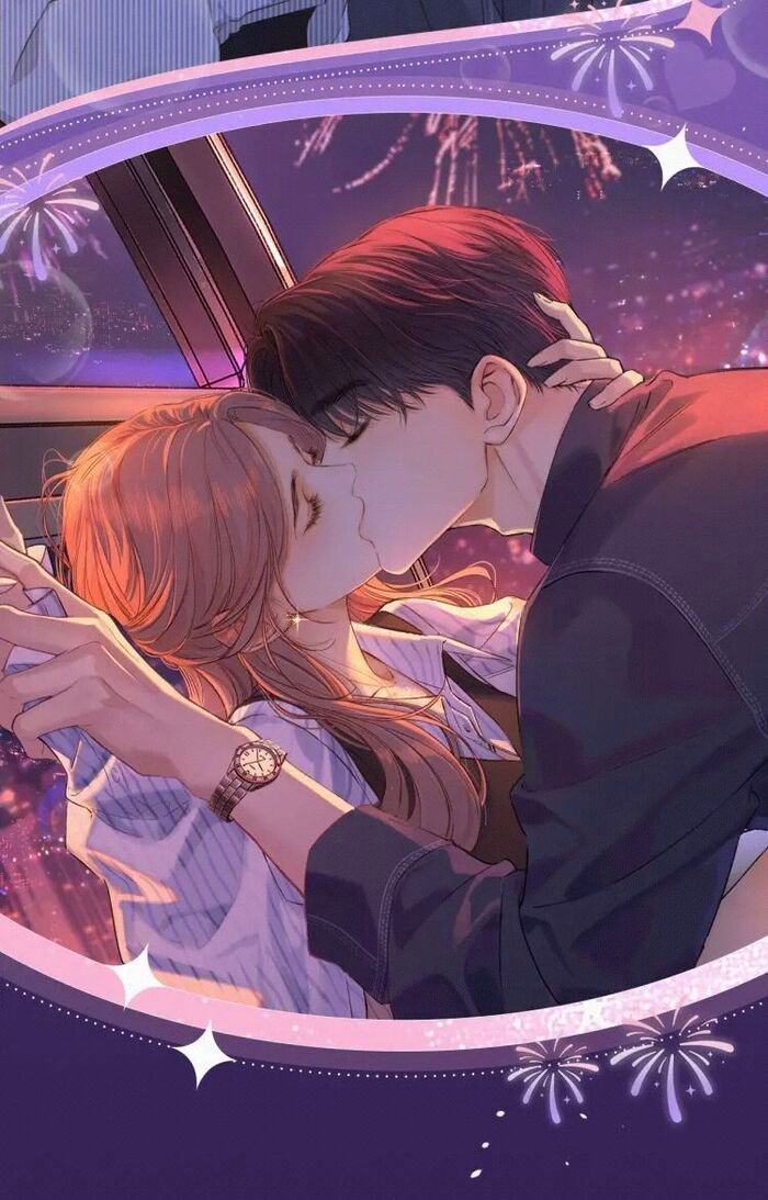 anime kiss image aethetic
