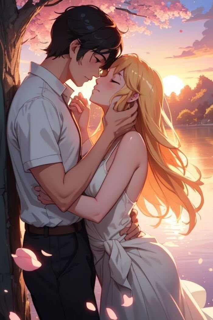 anime kiss image instagram hd