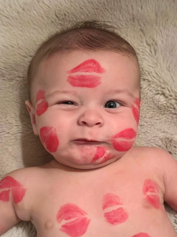 baby kiss image full size photo