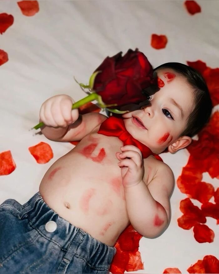 hd baby kiss image photo