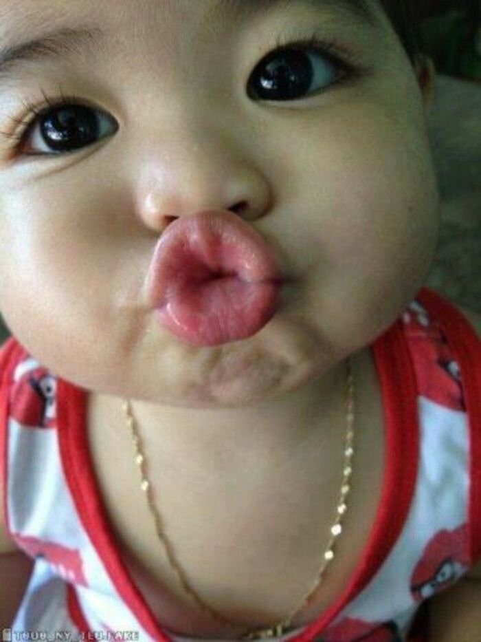 hd baby kiss image pinterest
