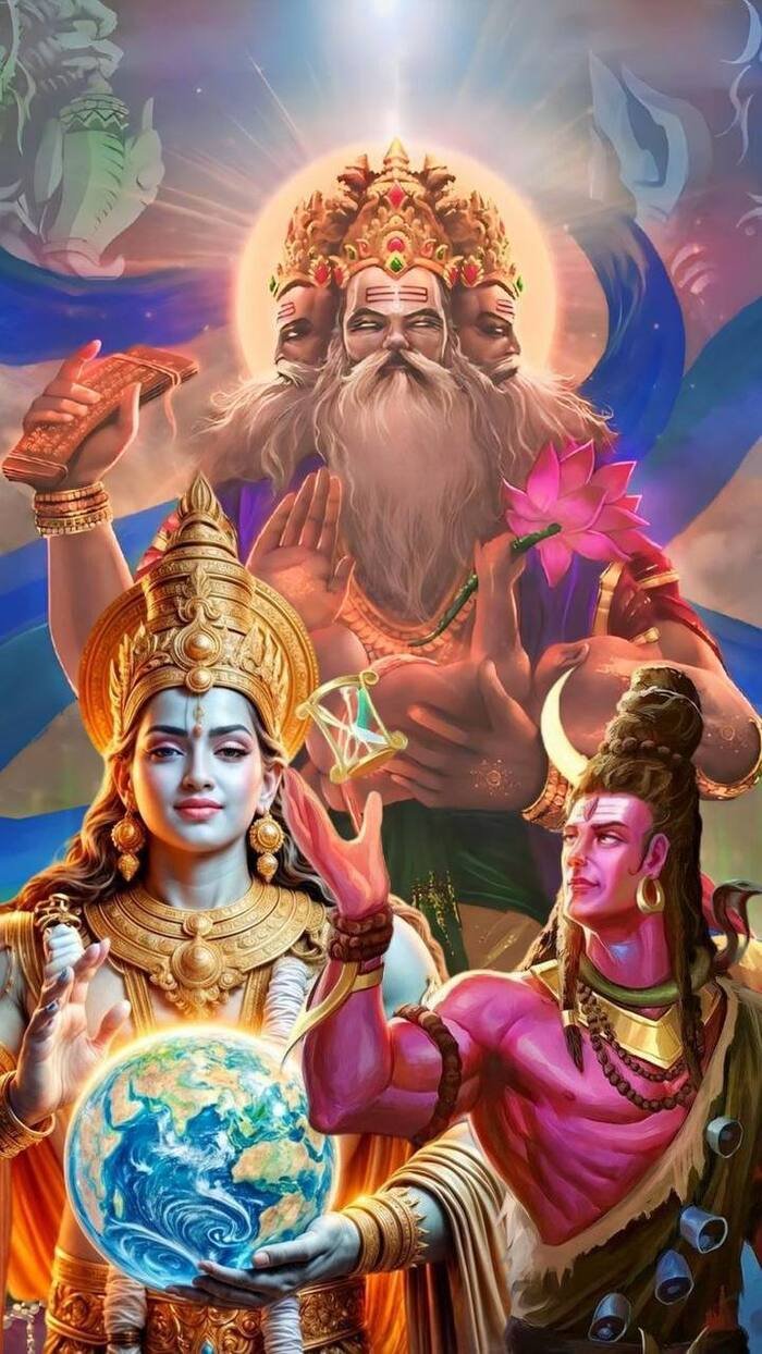 lord brahma images 4k full