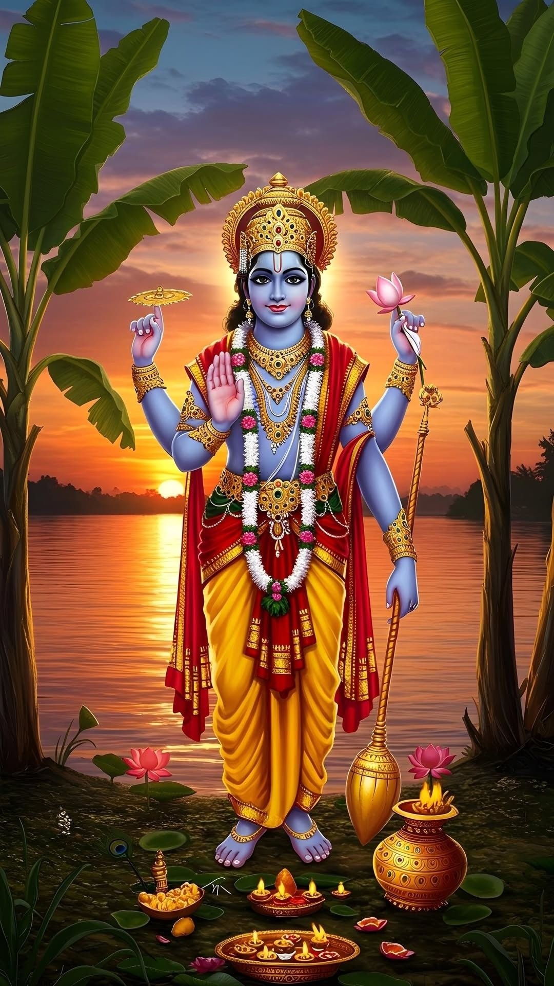 lord dhanvantari images 3d