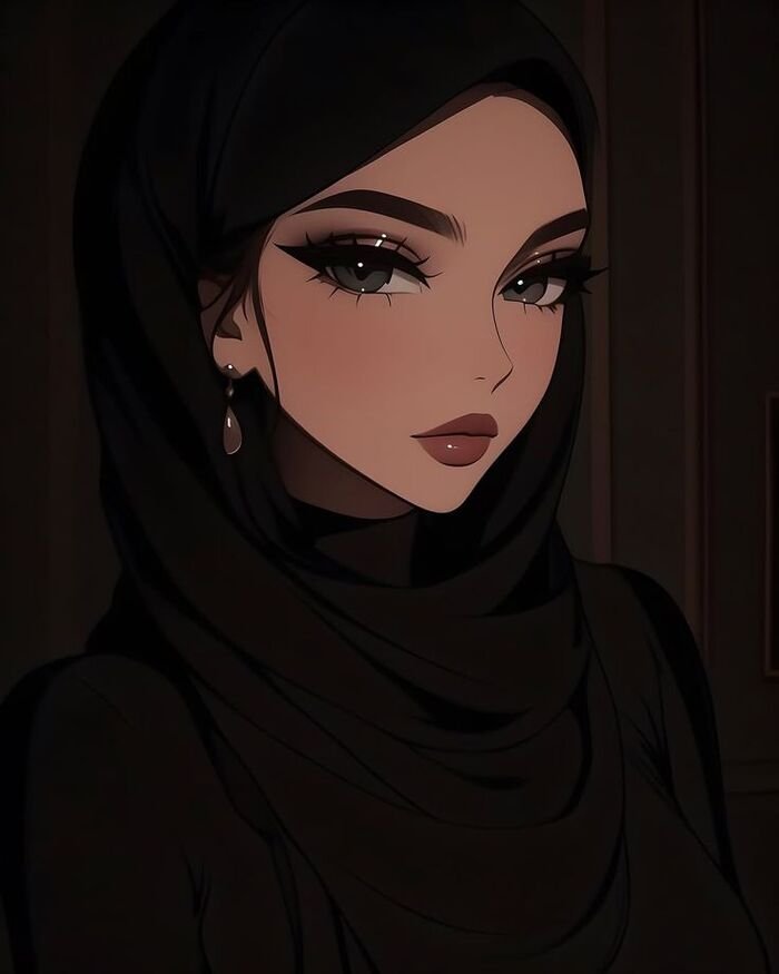 muslim girl dp hidden face aethetics