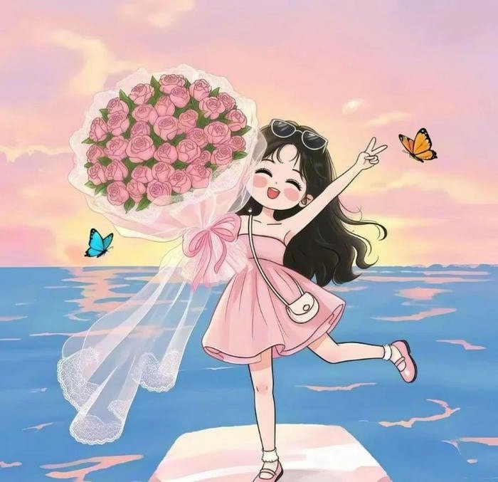 cool cartoon dp for girls
