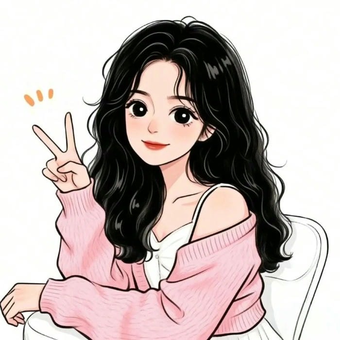 stylish cartoon dp for girls